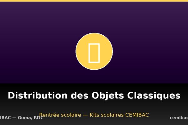 Distribution de Matériel Scolaire : La CEMIBAC Prépare la Rentrée des Enfants